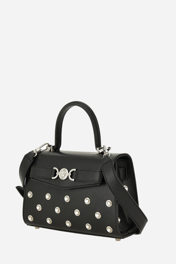 Medusa 95 Small Top Handle In Lamb Leather-Studs
