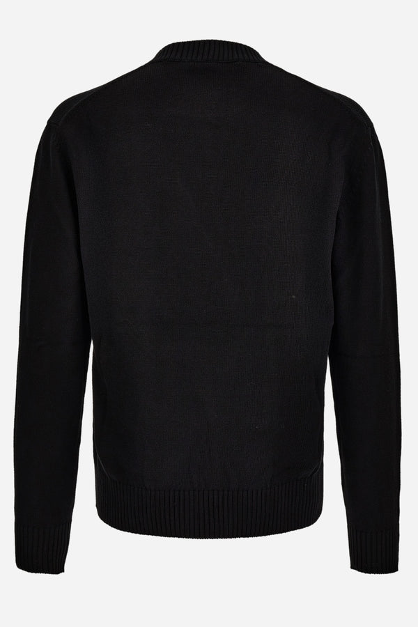 Knit Sweater In Unbrushed Fleece Fabric-Medusa Print-Versace