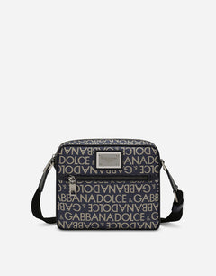 JACQUARD COATED CROSSBODY BAG
