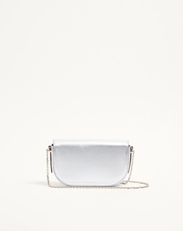 Pouch Con Catena Vlogo Walk In Nappa Metallizzata