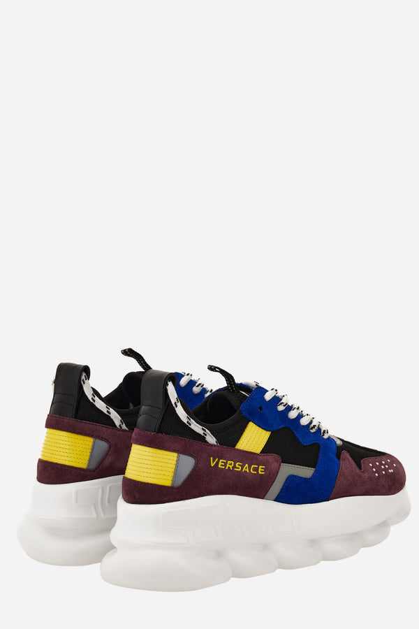 Chain Reaction Low Top In Split Leather-Fabric-Calf Leather