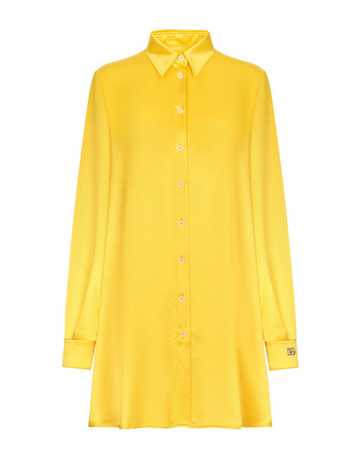 LONG-SLEEVED SILK CREPE SHIRT