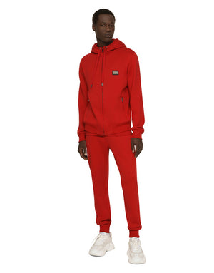 ZIP-UP HOODIE WITH LOGO TAG