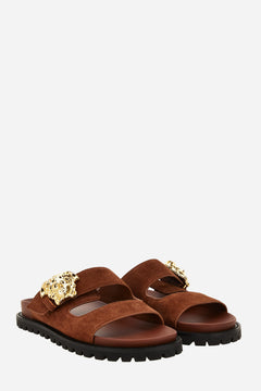La Medusa Sandal In Suede-Enamel Hw