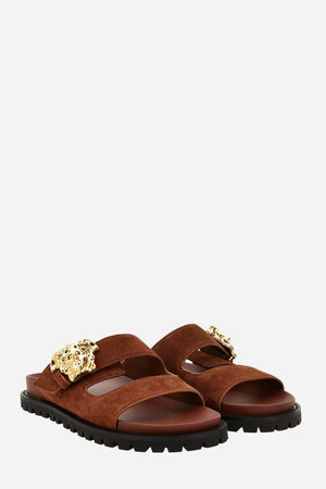 La Medusa Sandal In Suede-Enamel Hw