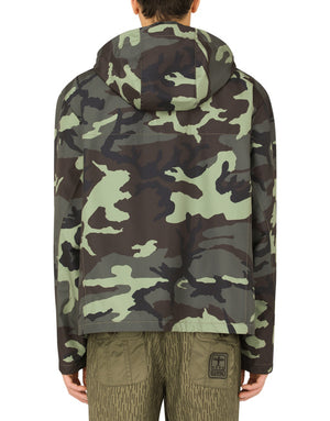 CAMOUFLAGE-PRINT NYLON JACKET