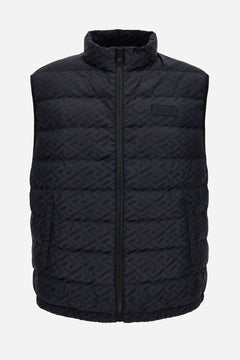 Down Jacket/Vest In Technical Fabric Jacquard Monogram Lightweight
