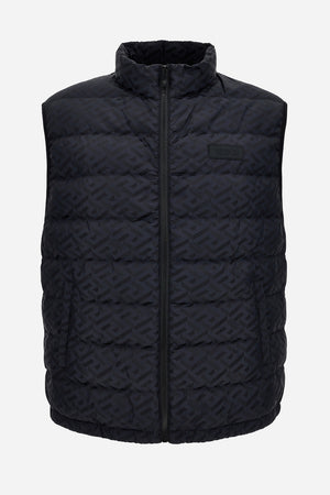 Down Jacket/Vest In Technical Fabric Jacquard Monogram Lightweight