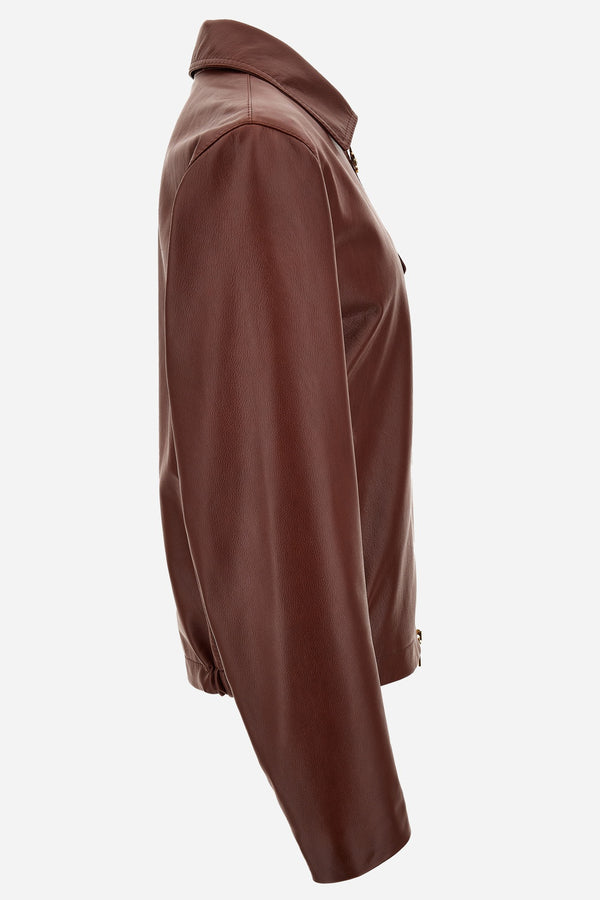 Blouson Leather In Soft Plain Leather