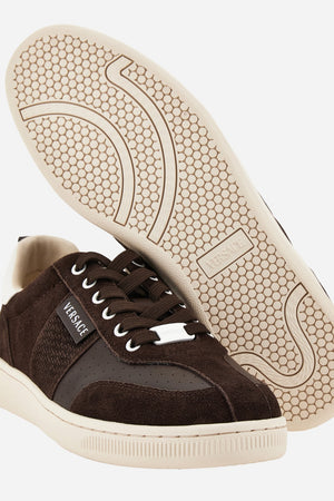 Tennis Sneakers In Calf Leather+Suede