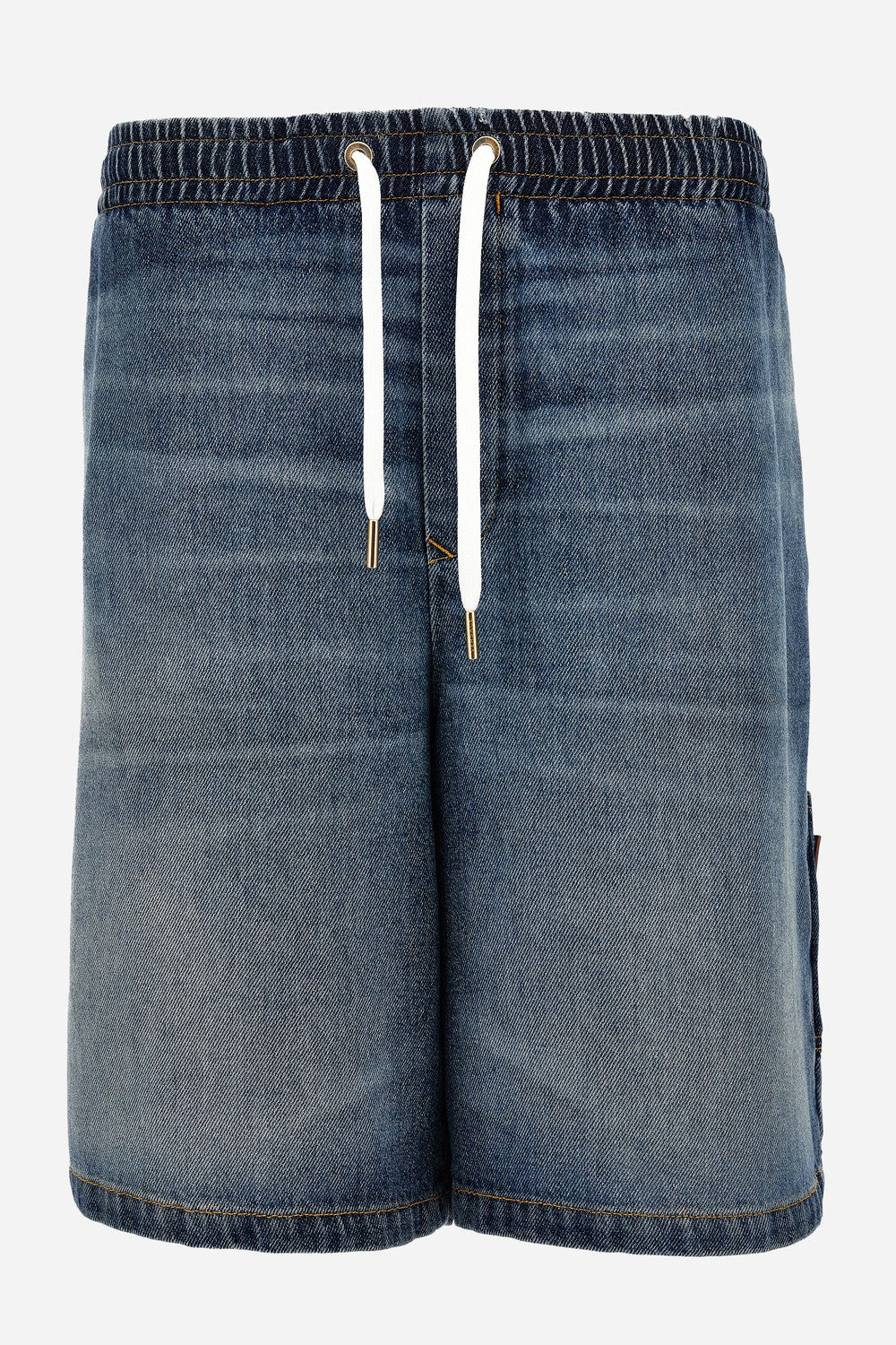 Short Denim In Dirty Indigo Wash Denim