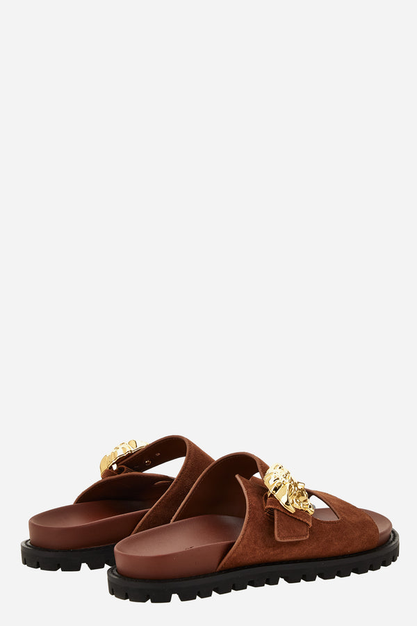 La Medusa Sandal In Suede-Enamel Hw