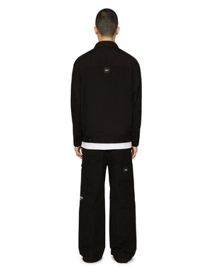 COTTON FAILLE JACKET WITH DGVIB3 PATCH AND EMBROIDERY