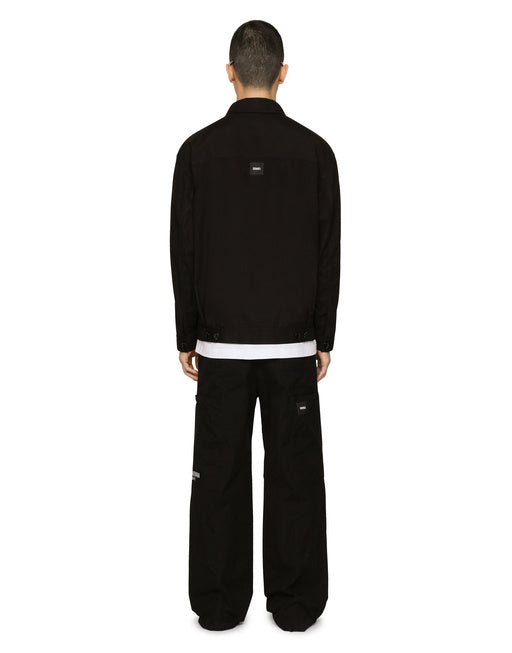 COTTON FAILLE JACKET WITH DGVIB3 PATCH AND EMBROIDERY