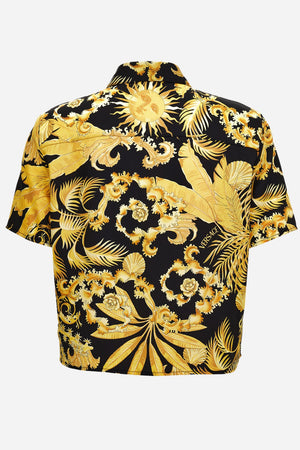 Informal Shirt In Twill Poly Baroque Palm Allover Print