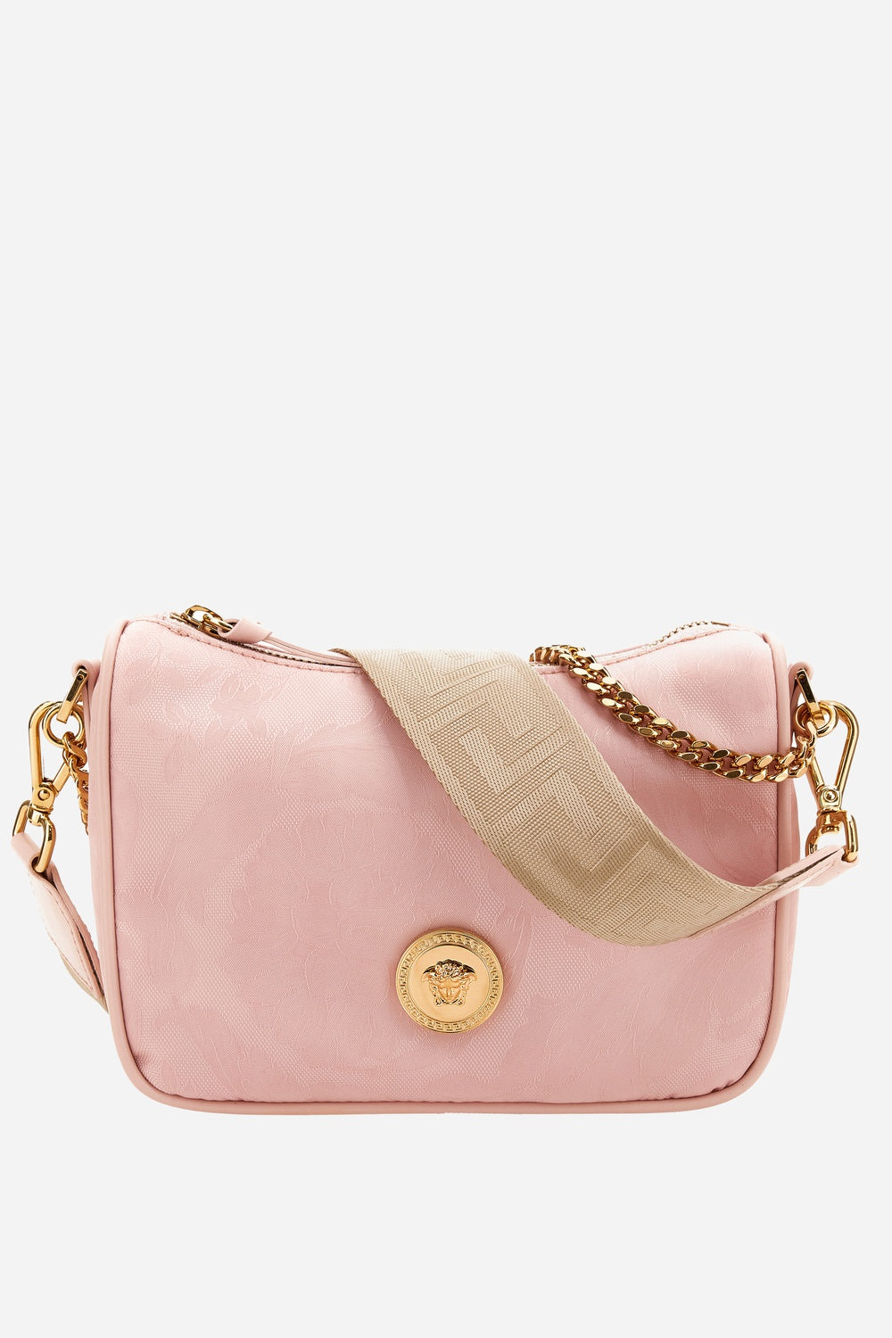 Icon Nylon Hobo Bag In Nylon Jacquard-Calf Leather