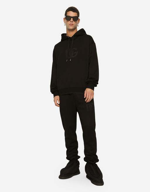 JERSEY HOODIE WITH DG EMBROIDERY