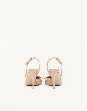 Décolleté Slingback Rockstud In Vernice 85Mm
