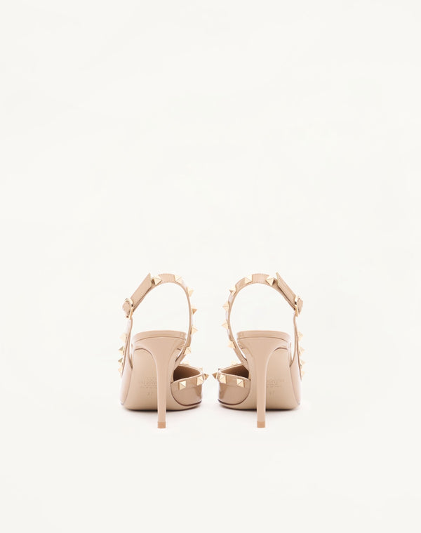 Décolleté Slingback Rockstud In Vernice 85Mm