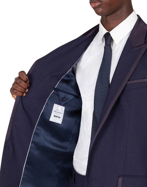WOOL MARTINI-FIT SUIT WITH SATIN DETAILS