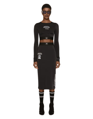DGVIB3 SPANDEX JERSEY PENCIL SKIRT