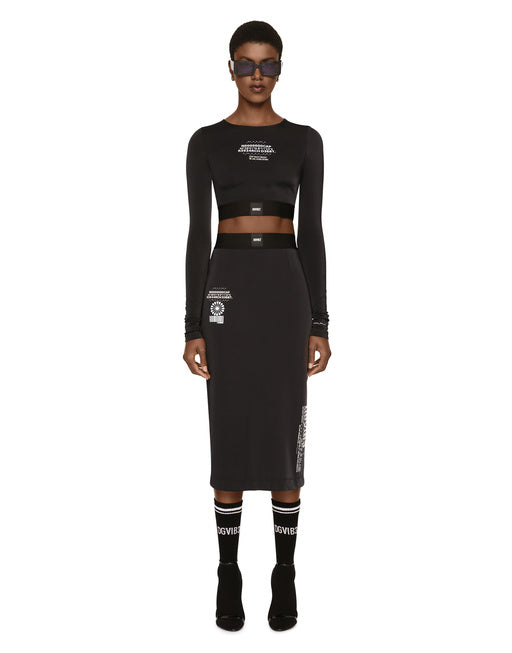DGVIB3 SPANDEX JERSEY PENCIL SKIRT