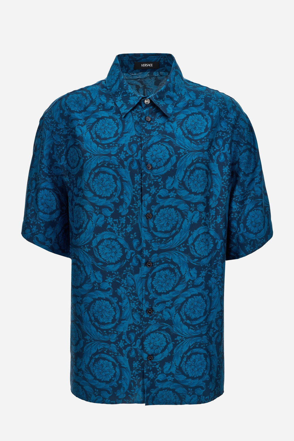 Informal Shirt In Silk Twill Print Barocco 92 Allover