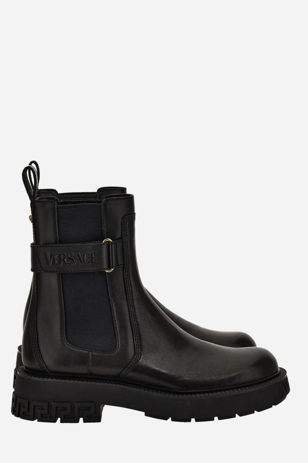 Versace Tank Chelsea Boot In Calf Leather