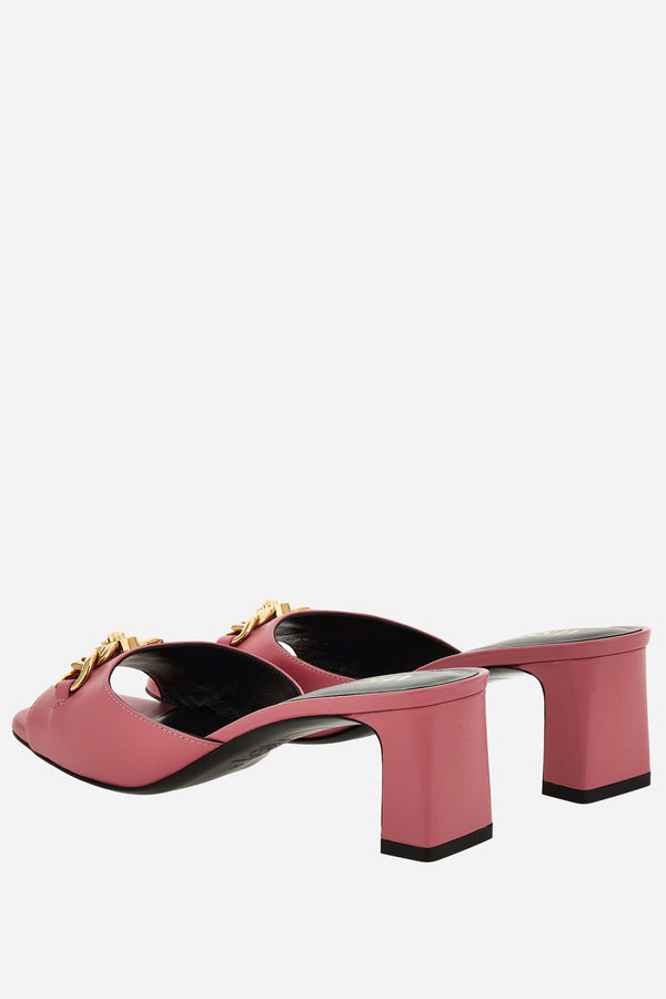 Icon Chain Mule  In Calf Leather