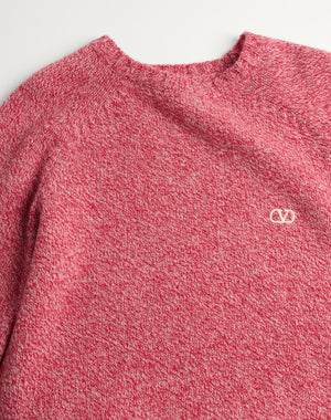Maglione Girocollo In Lana Con Ricamo Vlogo