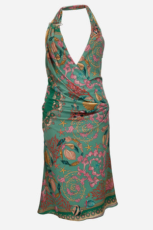 Dress In Underwater Barocco Foulard On Responsible Viscose Liquid Jersey