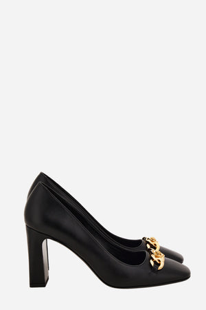 Icon Chain Pump  In Calf Leather