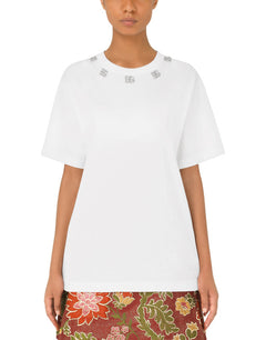 JERSEY T-SHIRT WITH CRYSTAL DG EMBELLISHMENT