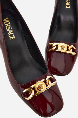 Icon Chain Pump  In Patent Leather
