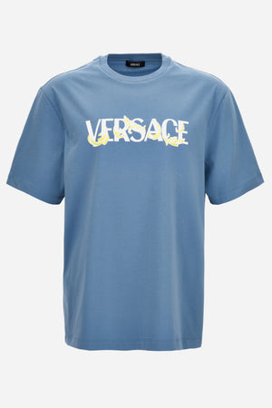 T-Shirt In Jersey Fabric-Versace Print