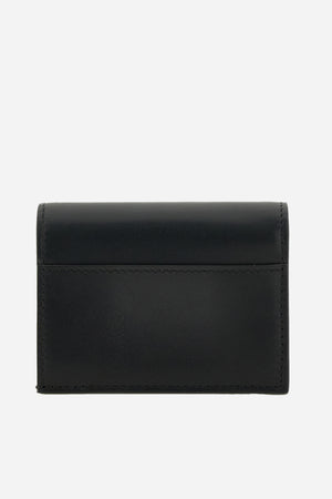 Versace Tag Bifold Wallet In Calf Leather