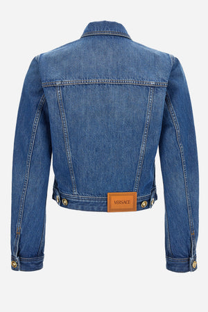 Jacket Denim In Stone Wash Denim Fabric