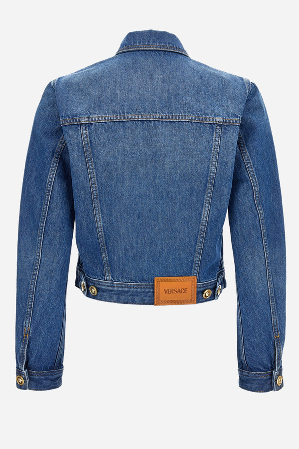Jacket Denim In Stone Wash Denim Fabric
