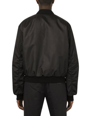 NYLON JACKET WITH BRANDED PLATE