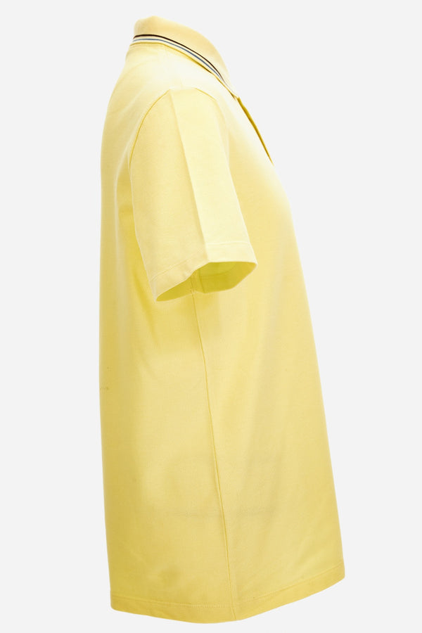 Polo In Piquet Fabric-Versace Embroidery