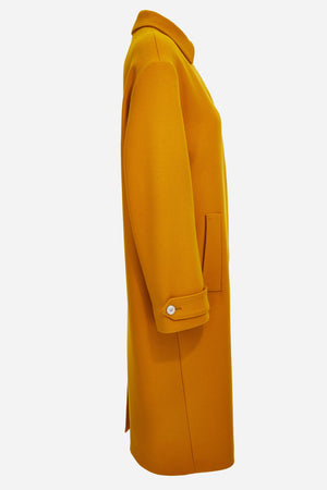 Coat In Double Light Felted Wool Whit Print Barocco 92 Foulard
