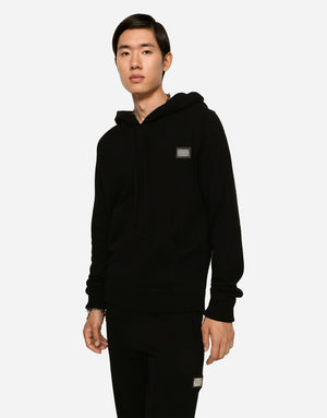 HOODED SWEATER IN WOOL AND CASHMERE