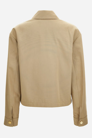 Blouson In Cotton Fabric With Allover Chain Print Lining
