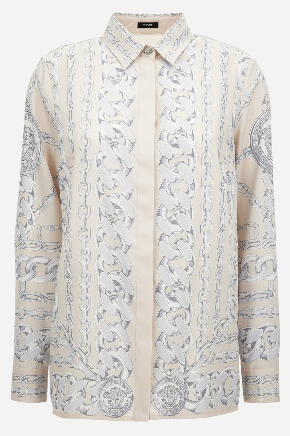 Formal Shirt In Twill Poly Medusa Chain Print