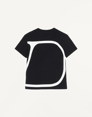 T-Shirt In Cotone Con V Logo Signature