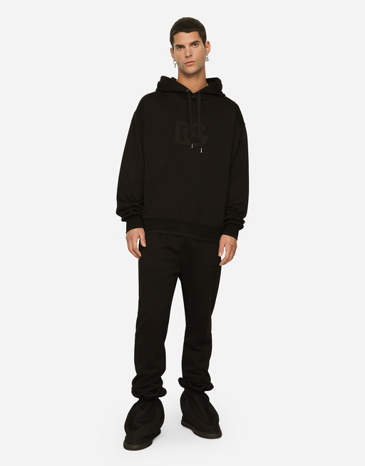 JERSEY HOODIE WITH DG EMBROIDERY
