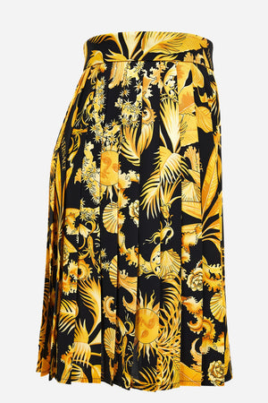 Skirt In Twill Poly Baroque Palm Allover Print