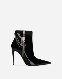 PATENT LEATHER ANKLE BOOTS