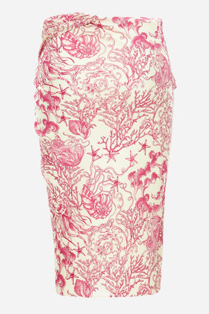 Skirt In Underwater Barocco Bicolour Allover On Responsible Viscose Liquid Jersey