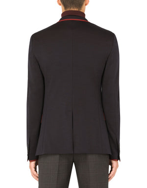 DECONSTRUCTED JERSEY JACKET WITH PATCH